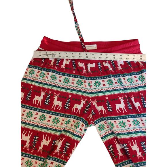 Maurice’s Christmas Pajama Pants Reindeer Bottom Large Drawstring - Picture 6 of 9